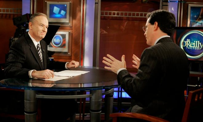 Stephen Colbert and Bill O'Reilly