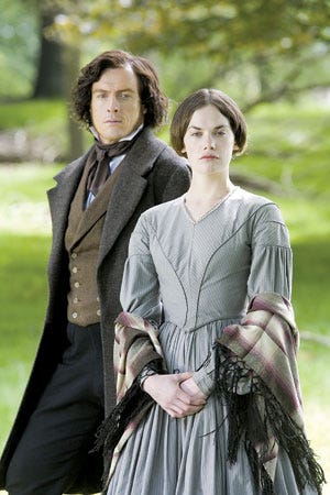 Toby Stephens as Edward Rochester and Ruth Wilson as Jane Eyre in the PBS special "Jane Eyre."