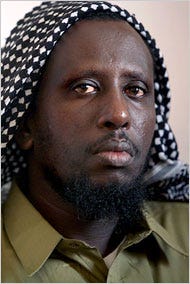Sheikh Sharif Sheikh Ahmed, the head of the Islamist Courts Union executive council, spoke at a news conference in June in Jowhar, Somalia.