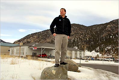 Dax Schieffer of Big Sky Resorts at the motel bought to house workers. The Yellowstone Club, with hundreds of employees and subcontractors, also bought a motel for housing.