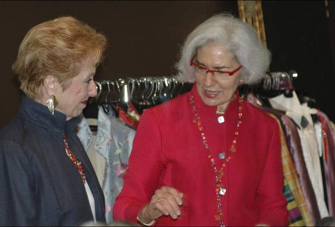Molly Schechter, left, director of SPARCC, also modeled Nina McLemore's designer outfits.