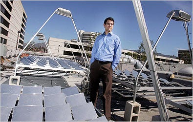 Andrew Beebe is the president of Energy Innovations, which makes low-cost solar panels.