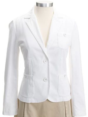 Women\u2019s cotton blazer, $19.82, George for Wal-Mart