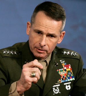 Gen. Peter Pace says Iranian weapons were intended for Taliban fighters.