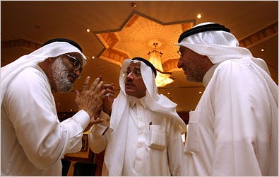 Rabah al-Daheri, left, the leader of the Jidda City Council in Saudi Arabia, with fellow councilmen. The council was created two years ago.