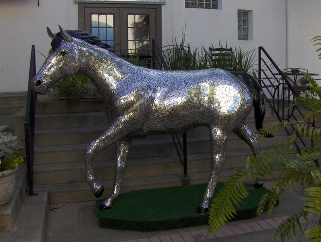 Light Years, a Horse Fever in Motion sculpture, was stolen from in front of The DeLand Museum of Art.