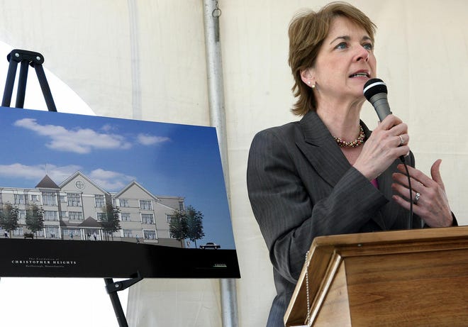 Attorney General Martha Coakley speaks during the opening ceremony of the Christopher Heights senior housing development yesterday at 84 Chestnut St. in Marlborough.