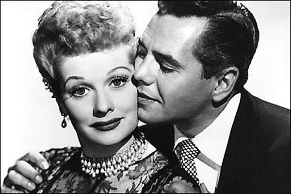 Lucille Ball was six years older than her husband, Desi Arnaz, but they split the difference and both claimed the same birth year, 1914.