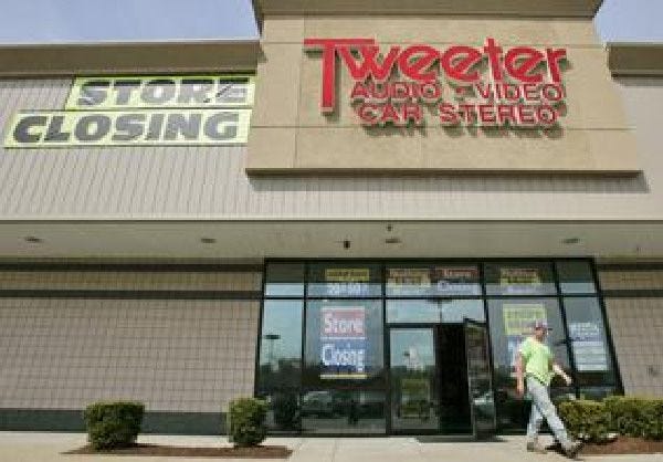 A Tweeter electronics store in Saugus. Tweeter Home Entertainment Group Inc. reported second-quarter losses yesterday, saying it may need to file for bankruptcy protection.