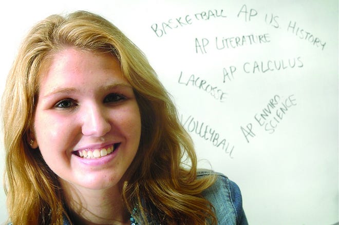 Amber Spolarich, a three-sport athlete at Laney High School, is also in the running to be valedictorian. Staff Photo BY KEN BLEVINS / WILMINGTON STAR NEWS