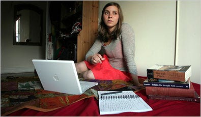 Lucia DiPoi, 24, a graduate of Tufts University in Boston, must pay $900 a month largely in private loans.