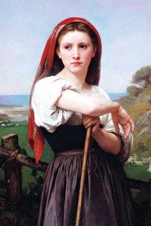 William Bouguereau, "The Young Shepherdress," 1868, was among the top seven objects chosen by Appleton museum visitors as their favorite piece of art. It is on display in the upcoming "The Appleton Museum of Art: Twenty Years of Collecting" anniversary exhibit.