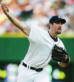 Detroit Tigers starter Justin Verlander pitches against the Milwaukee Brewers in the fourth inning of an interleague baseball game Tuesday, June 12, 2007 in Detroit.