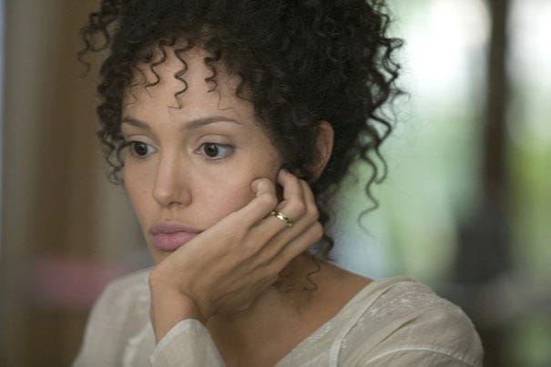 Angelina Jolie stars as Mariane Pearl in "A Mighty Heart," opening Friday.