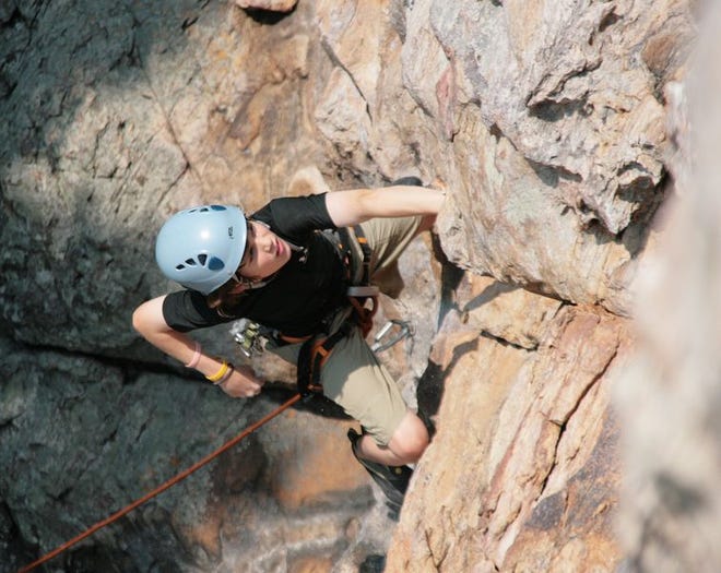 Jerdin Carle does some training at Crowders Mountain State Park near Kings Mountain, N.C.