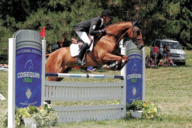 Will Coleman of Virginia with K. du Manoir won the CIC (Competition International Combined) division on the last fence at the Stuart Horse Trials.