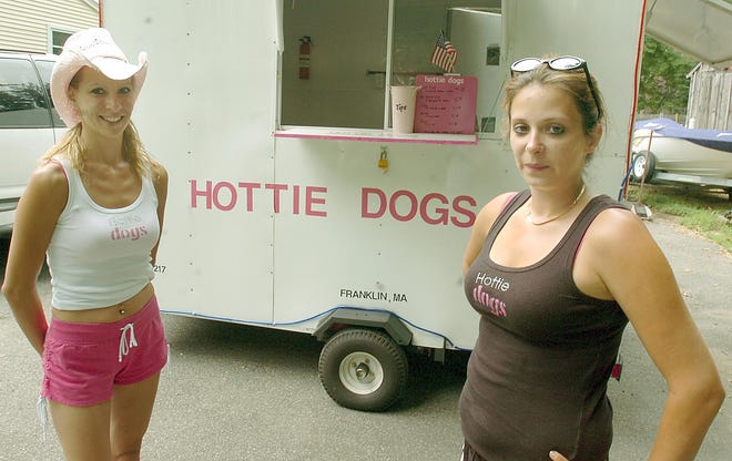 Hottie Dog owners Sonjalea Katz, left, and Stacey Bower are temporarily out of business while they get the final permits they need.
