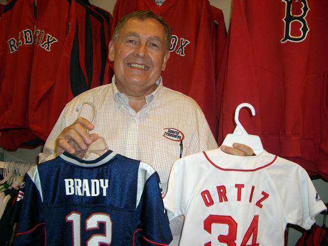 David Paulhus of Uxbridge, owner of Sports Treasures at the Natick Collection, has a firm handle on Red Sox trivia.