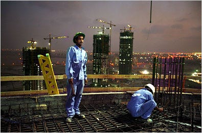 About 1.2 million migrant workers, many of them South Asian, build the towers that dot Dubai’s skyline.