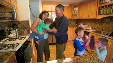 Alma and Juan Neri of Stockton, Calif., bought their dream house in 2005, but as a result are now squeezed by two mortgages.