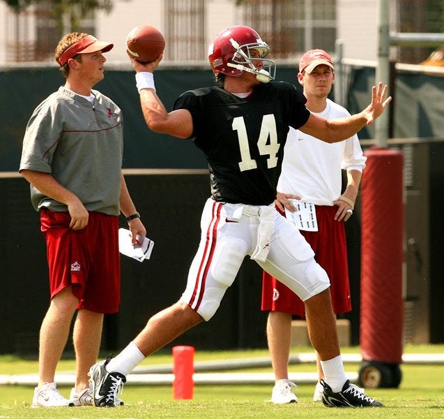 Alabama junior quarterback John Parker Wilson threw for 2,707 yards and 17 touchdowns as a sophomore in 2006.