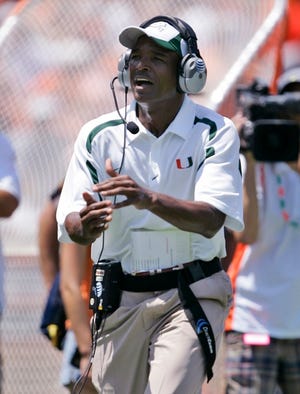 Miami head coach Randy Shannon will face off against his son, Xavier, who plays for Florida International.