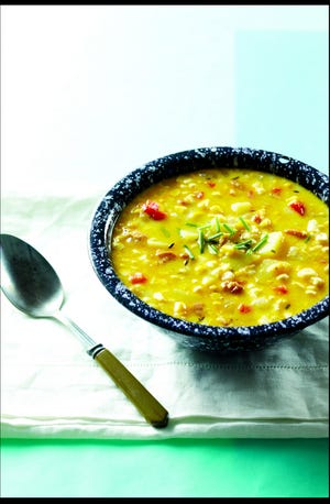 Mr. White's corn chowder is a version of a Shaker recipe.