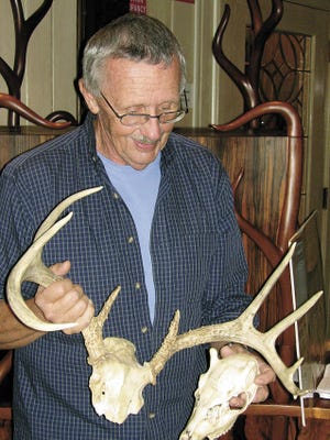 FLCC Professor Frank Smith shared his fascination with antlers Monday night.