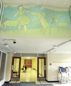An originaly mural from 50 years ago can still be seen in the kindergarten wing at Council Rock Primary School in Brighton. The school will mark half a century Sept. 29.