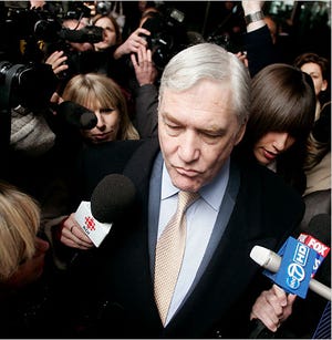 Conrad M. Black after being sentenced Monday in Chicago on charges of fraud and obstructing justice.