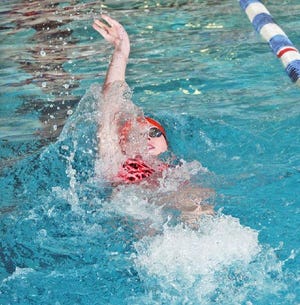 Barnstable’s Anna Cavanaugh captured two individual events and participated in two winning relays on the way to being named Most Valuable Swimmer of the girls meet at the Holiday Classic.