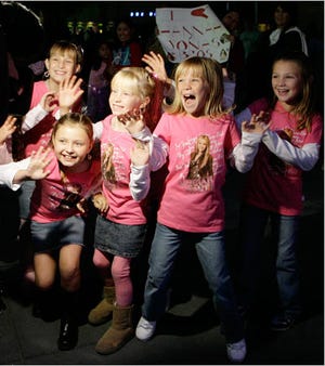 Hannah Montana fans during a preconcert party in Los Angeles. The tour has been a major moneymaker for the online ticket exchange StubHub.