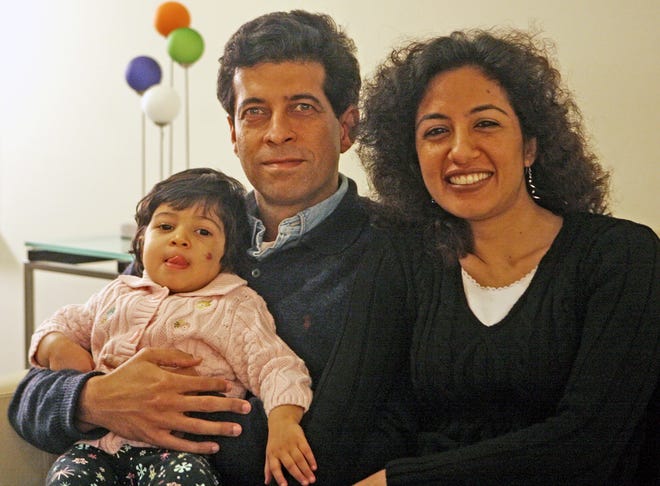 Author Sunil Lala with his wife, Sharmila, and daughter Sophia.
