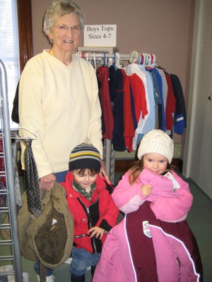 Madeline and Reagan Little, preschoolers at the Fox Hill School, present Barbara Remon, co-chairwoman of the Danvers Food Pantry, with 50 new and gently-used coats for the Clothes Closet recently donated by the children and families at the Fox Hill School. The drive was initiated by school director Melanie Little after learning about the need for winter coats and clothes from Dawn Karolides, director of the Clothes Closet next to the People to People Food Pantry, 11 Sylvan St. Hours are Monday and Thursday, 9 to 11:30 a.m., after the New Year. Call 978-739-4188.