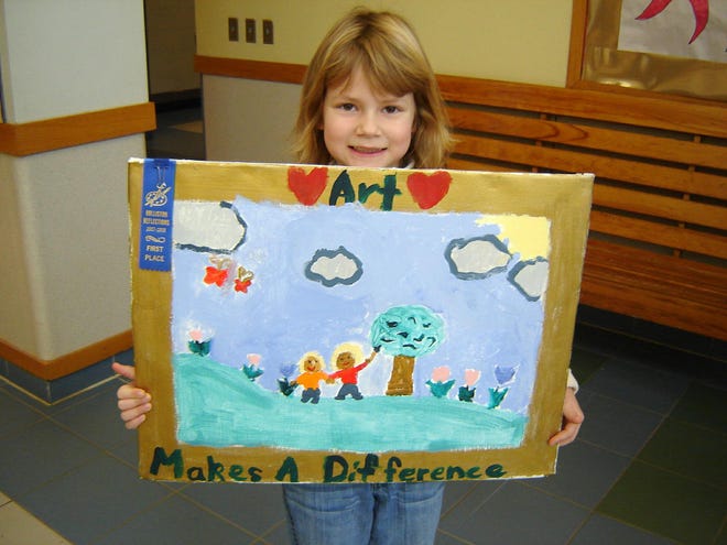 First-grader Elisabeth Maki won top honors in the Visual Arts category, Grades K-2, in the Holliston PTSA annual Reflections art contest.