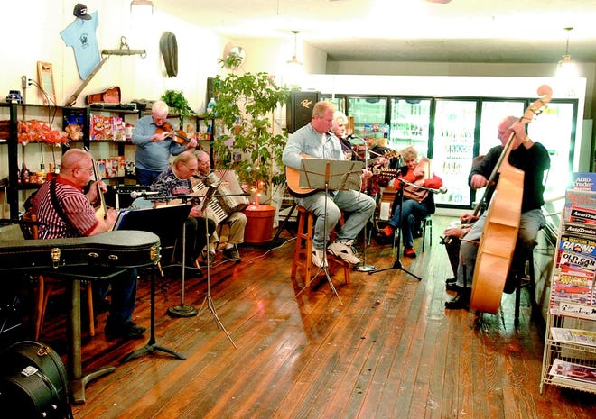 Musicians get together each Wednesday night to create music at The Outpost, a restaurant in the Yates County town of Potter.