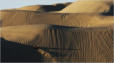 IMPERIAL SAND DUNES, CALIFORNIA Registrations of all-terrain vehicles in Riverside County, a few hours from the dunes, have gone up fourfold in recent years.