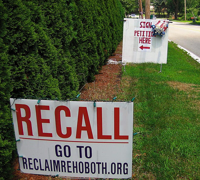 When Rehoboth residents called for the recall of Selectman Christopher Morra,signs for and against Morra sprung up all over the town.