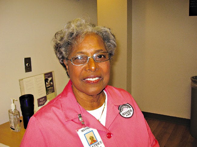Beatris Turner has a compassionate and loving heart and the will to help those in need whether it’s by volunteering at Shands at Alachua General Hospital or feeding the homeless or helping at the Old Jerusalem Baptist Church in Monteocha. Turner, a Gainesville resident and a volunteer at Shands at AGH for three years, helps patients in many ways, including delivering their mail, taking them flowers, running little errands, or just visiting, talking and comforting them.