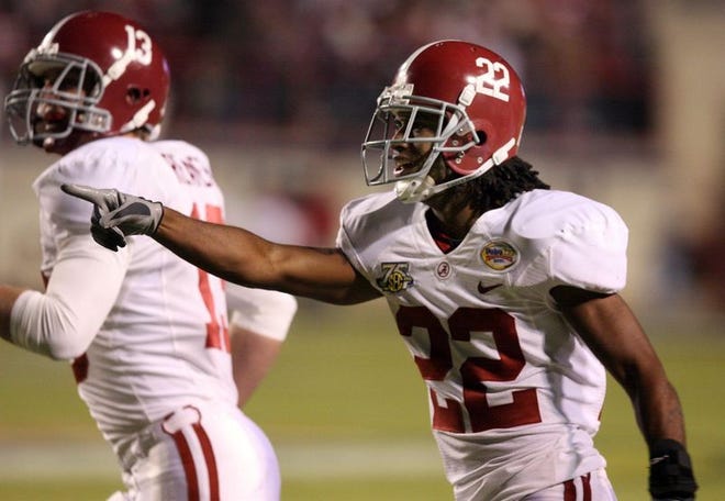 Alabama receiver DJ Hall reacts after a play in the second half of the Independence Bowl in Shreveport, La., at Independence Stadium Sunday Dec. 30, 2007. Alabama beat Colorado 30-24.