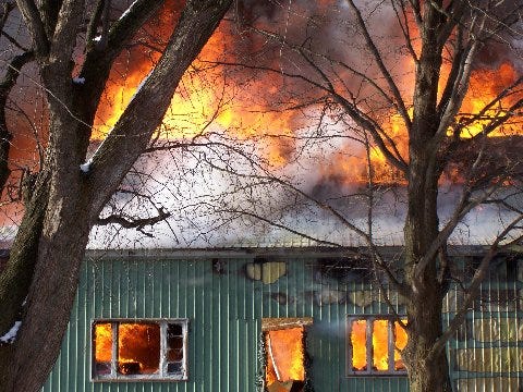 Photos from a fire this morning in Sauquoit.