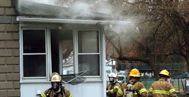The scene of a kitchen fire at a duplex in Stroudsburg on Sunday afternoon.