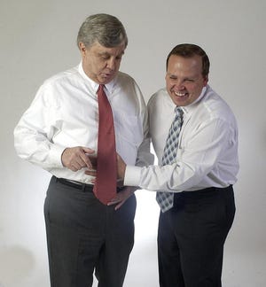 Aldermen Larry Stuber and Tony Thomas have challenged each other to a weight-loss contest. (Steve Bisson/Savannah Morning News)
