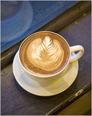 A Broadway Cafe cappuccino.