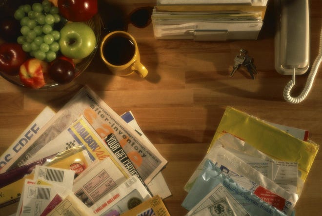 Unwanted mailings create clutter in a home.