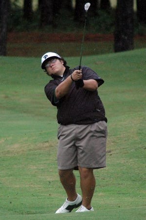 USC Upstate junior Tyler Tucker, seen in a file photo, made his first hole-in-one at a tournament in Alabama earlier this week.