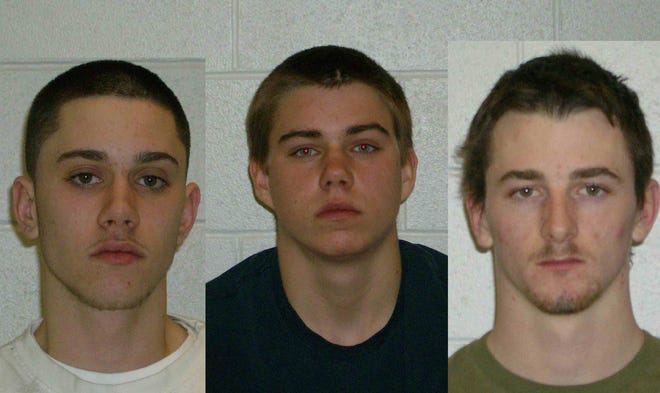 Michael Prior, 17, of Milford, left, Michael Boudreau, 17, of Medway, center, and Alan Spear, 18, of Milford, have been charged in connection to a beating at a McDonald's drive-thru Saturday in Milford.