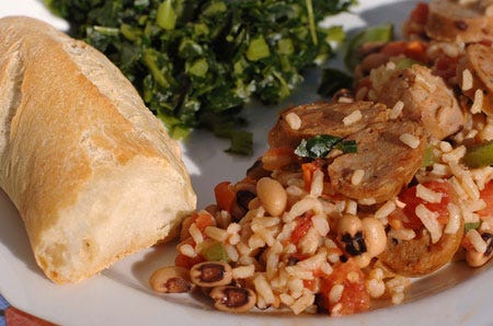 HOPPIN-LAYA<0x00A0>combines many favorite "5:30 Challenge" ingredients, including sausage, rice, tomatoes and beans.