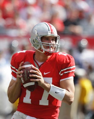 Ohio State quarterback Todd Boeckman drops back to throw during a game last season.