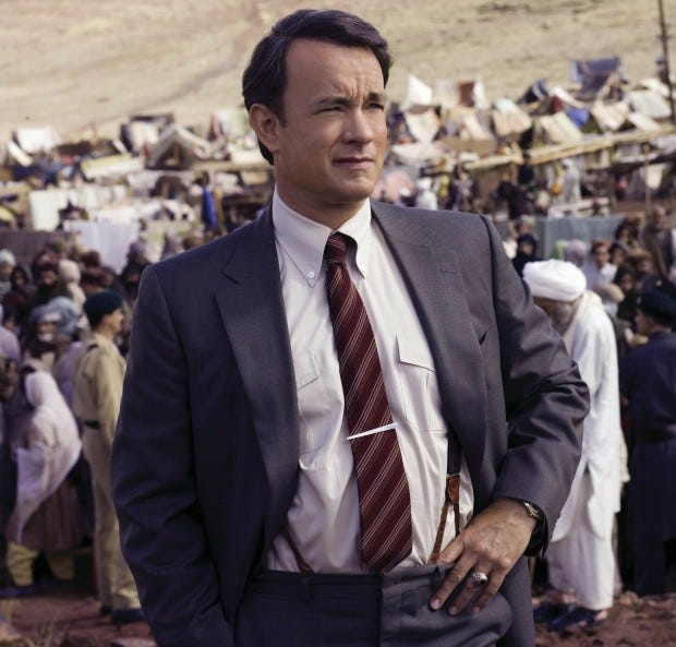 TOM HANKS as Congressman Charlie Wilson in the film that tells the raucous true story of the largest covert operation in U.S. history.